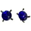 Yves Saint Laurent Boucles D'oreilles Clip YSL Bleu -Yves Saint Laurent boucles doreilles clip ysl yves saint laurent verre bleu