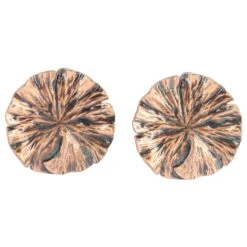 Boucles D'oreilles Feuille Rouge Yves Saint Laurent Cuivre