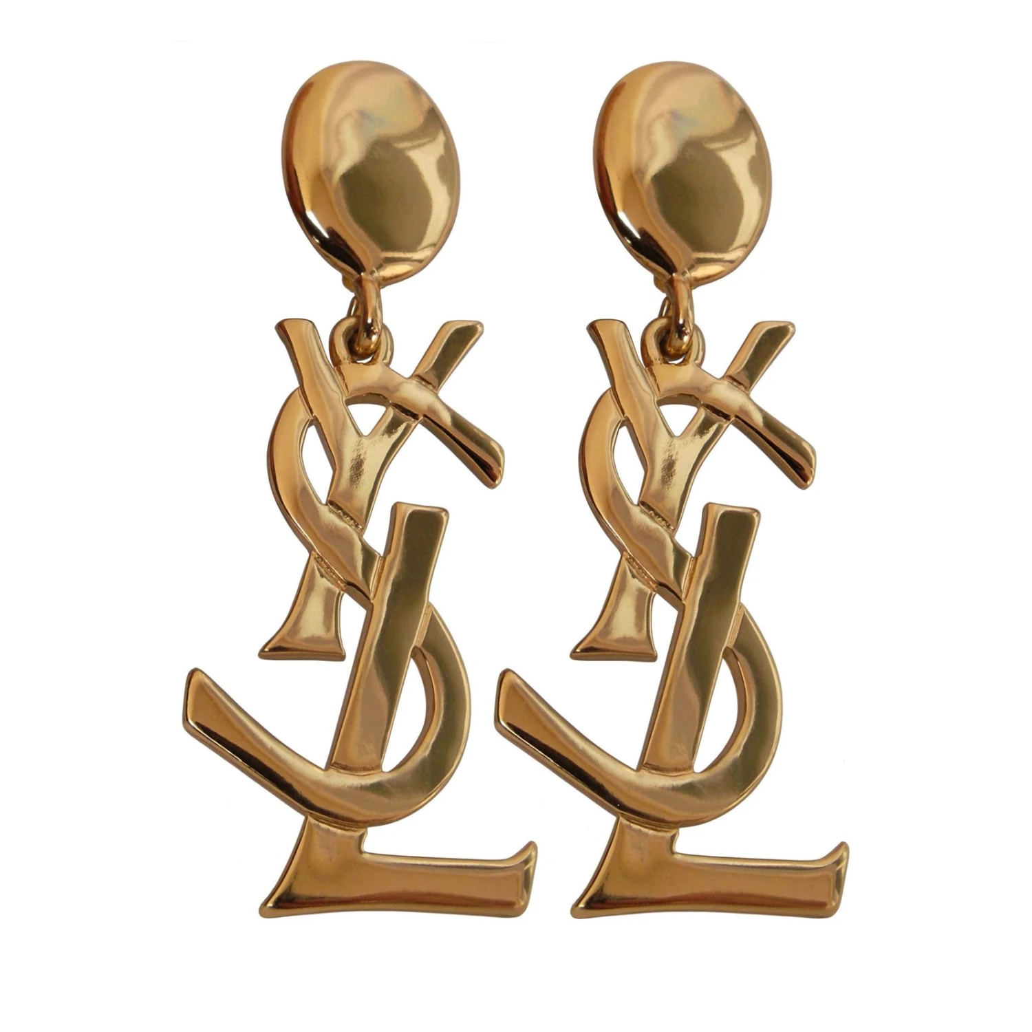 Yves Saint Laurent Logo Clips Doré 3 Yves Saint Laurent Logo Clips Doré