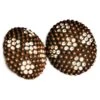 Yves Saint Laurent Ovale Boules Cuivre -Yves Saint Laurent boucles doreilles ovale boules yves saint laurent metal cuivre