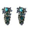 Yves Saint Laurent YSL SNAKE BLUE CLIPS Argenté -Yves Saint Laurent boucles doreilles ysl snake blue clips yves saint laurent metal argente