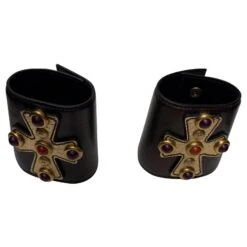 Yves Saint Laurent Bracelets Manchettes Marron Foncé