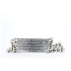 Yves Saint Laurent Gourmette Triple Chaîne "Artiste" Argenté