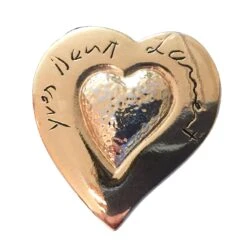 Broche Coeur Yves Saint Laurent Doré