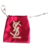 Yves Saint Laurent Broche Monogramme Yves St Laurent Doré -Yves Saint Laurent broche monogramme yves st laurent metal dore