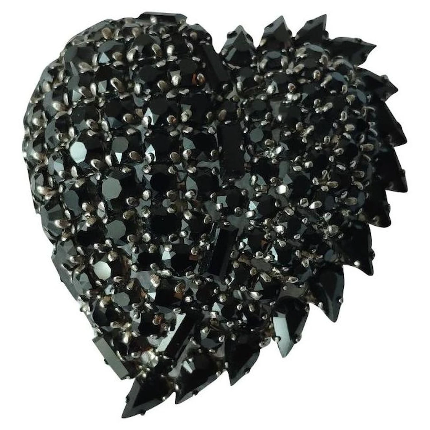 BROCHE YVES SAINT LAURENT QUORE EN MÉTAL ET CRISTAL Noir Métallisé 3 BROCHE YVES SAINT LAURENT QUORE EN MÉTAL ET CRISTAL Noir Métallisé