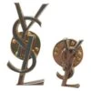 Yves Saint Laurent ENSEMBLE Doré -Yves Saint Laurent broches ensemble yves saint laurent metal dore