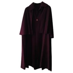 Cape Double (manteau Sans Manche Surmonté D'un Mantelet), Peut Convenir Du 36 Au 40, Bordeaux, Lainage Dense, Yves Saint Laurent Rive Gauche, Vintage Des Années 70.urent