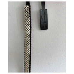 Ceinture Fine Perles Avec Logo Yves Saint Laurent Marron Blanc