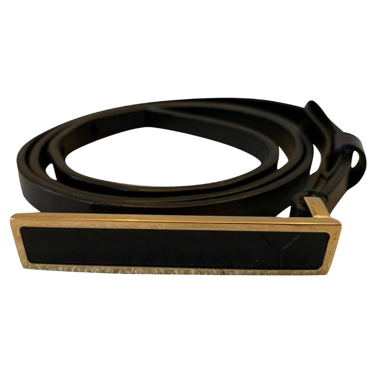 Yves Saint Laurent Ceinture Ultra Fine En Cuir Noir 3 Yves Saint Laurent Ceinture Ultra Fine En Cuir Noir