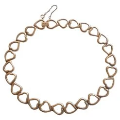 Yves Saint Laurent Rascde Cou Cœurs Vintage En Argent Massif 925 Argenté