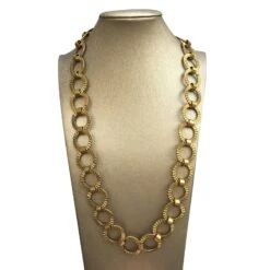 Yves Saint Laurent Sautoir Métal Doré