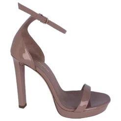 Escarpins à Bride Cheville Yves Saint Laurent En Vernis Beige