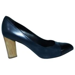 Yves Saint Laurent Escarpins En Bois Bleu Marine