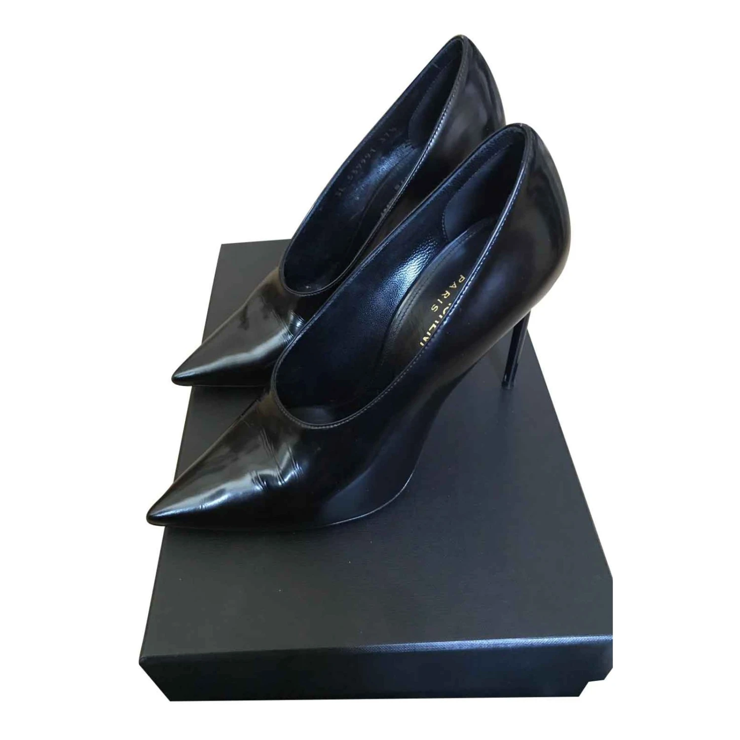 Yves Saint Laurent Pompe Teddy En Cuir Brillant Noir 3 Yves Saint Laurent Pompe Teddy En Cuir Brillant Noir