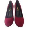 Yves Saint Laurent Tribtoo Bordeaux -Yves Saint Laurent escarpins tribtoo yves saint laurent suede bordeaux