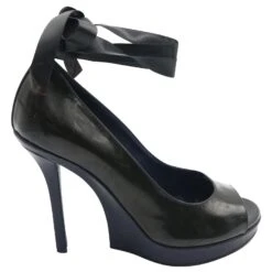 Yves Saint Laurent Escarpins Vernis Vert Foncé