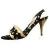 Yves Saint Laurent Escarpins YSK Vintage Polkadot Noir Blanc Jaune -Yves Saint Laurent escarpins ysk vintage polkadot yves saint laurent cuir vernis noir