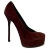 Yves Saint Laurent Escarpins YSL Trip Too En Daim Bordeaux -Yves Saint Laurent escarpins ysl trip too en daim bordeaux yves saint laurent suede