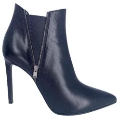 Yves Saint Laurent Bottines Stiletto En Cuir Noir