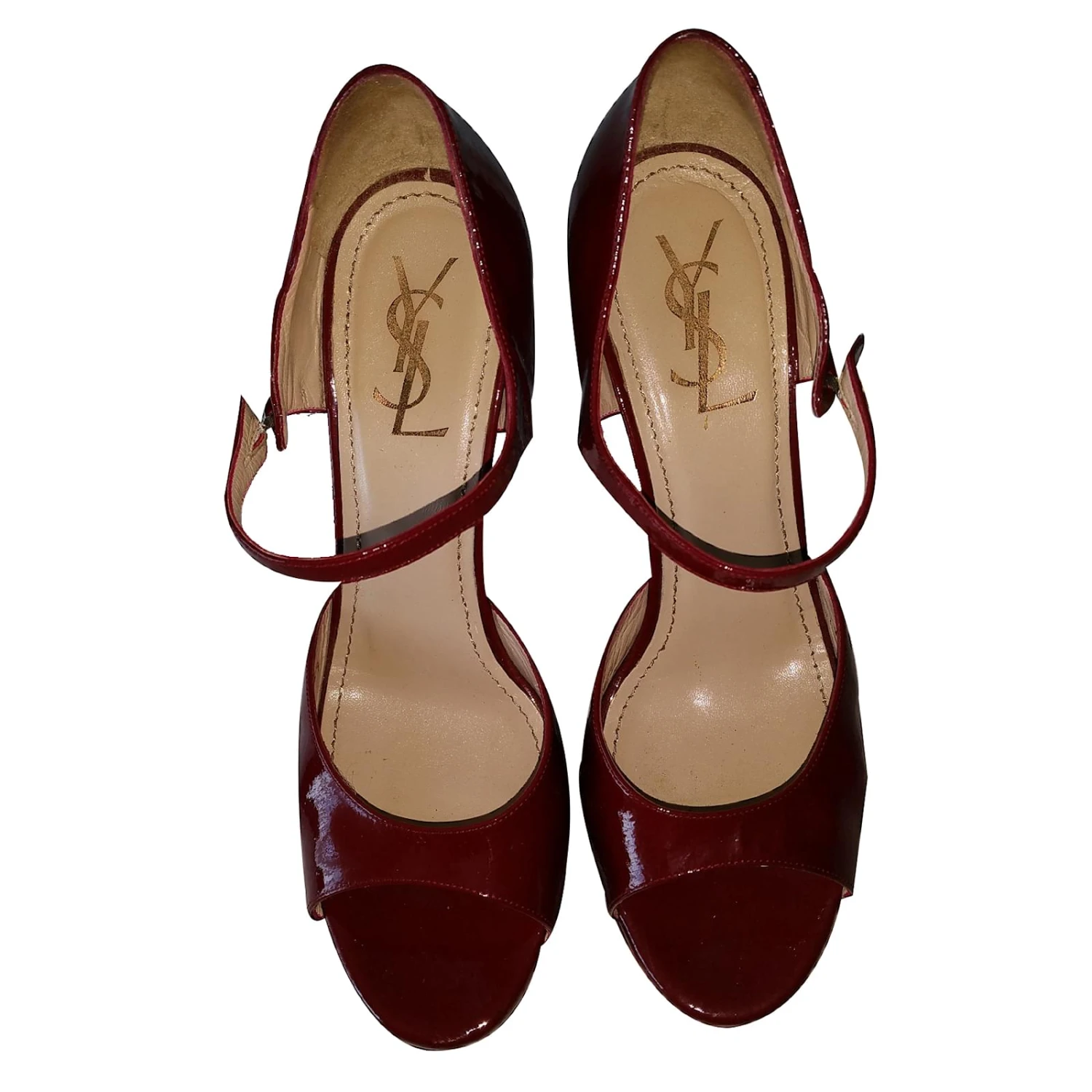 Yves Saint Laurent Escarpins Bordeaux 3 Yves Saint Laurent Escarpins Bordeaux