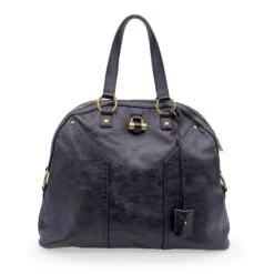 Yves Saint Laurent Grand Sac à Bandoulière Cabas En Cuir Marron Muse