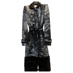 Yves Saint Laurent Manteau Rive Gauche Waterfall Jacket F/W 2004 Bleu