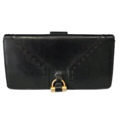 YVES SAINT LAURENT Portefeuilles T. Cuir De Vachette Noir