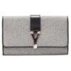 Yves Saint Laurent Pochette Chyc 265701 Argenté -Yves Saint Laurent pochette chyc 265701 yves saint laurent cuir argente