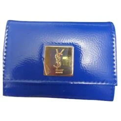 Pochette En Cuir Yves Saint Laurent Pour Palette Make Up Bleu