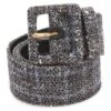 Yves Saint Laurent Ceinture Large En Tweed Multicolore -Yves Saint Laurent pochettes ceinture large en tweed yves saint laurent toile multicolore