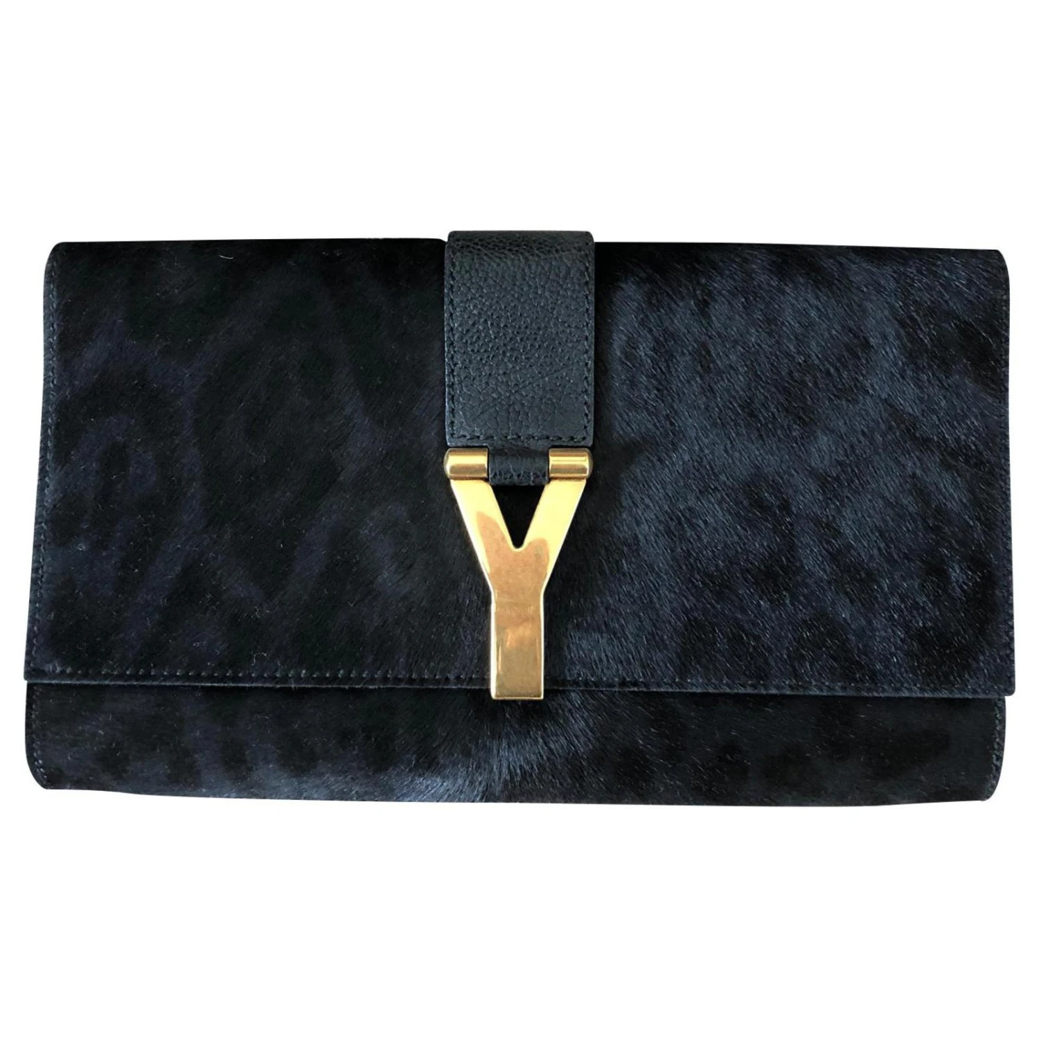 Yves Saint Laurent Chyc Noir Imprimé Léopard Bleu Foncé 3 Yves Saint Laurent Chyc Noir Imprimé Léopard Bleu Foncé