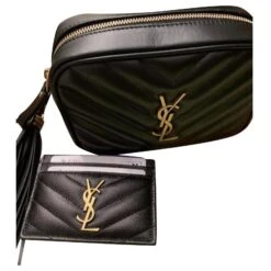 Loulou Yves Saint Laurent YSl Lou Belt Bag IN MATELASSÉ LEATHER Dark Smog Colour Noir