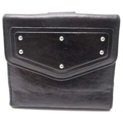 PORTEFEUILLE YVES SAINT LAURENT 105585 PORTE MONNAIE EN CUIR LEATHER WALLET Noir