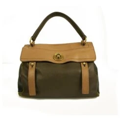 Sac Ă Main YSL Yves Saint Laurent Muse Tricolor Leather Suede Shoulder Vert Marron Multicolore