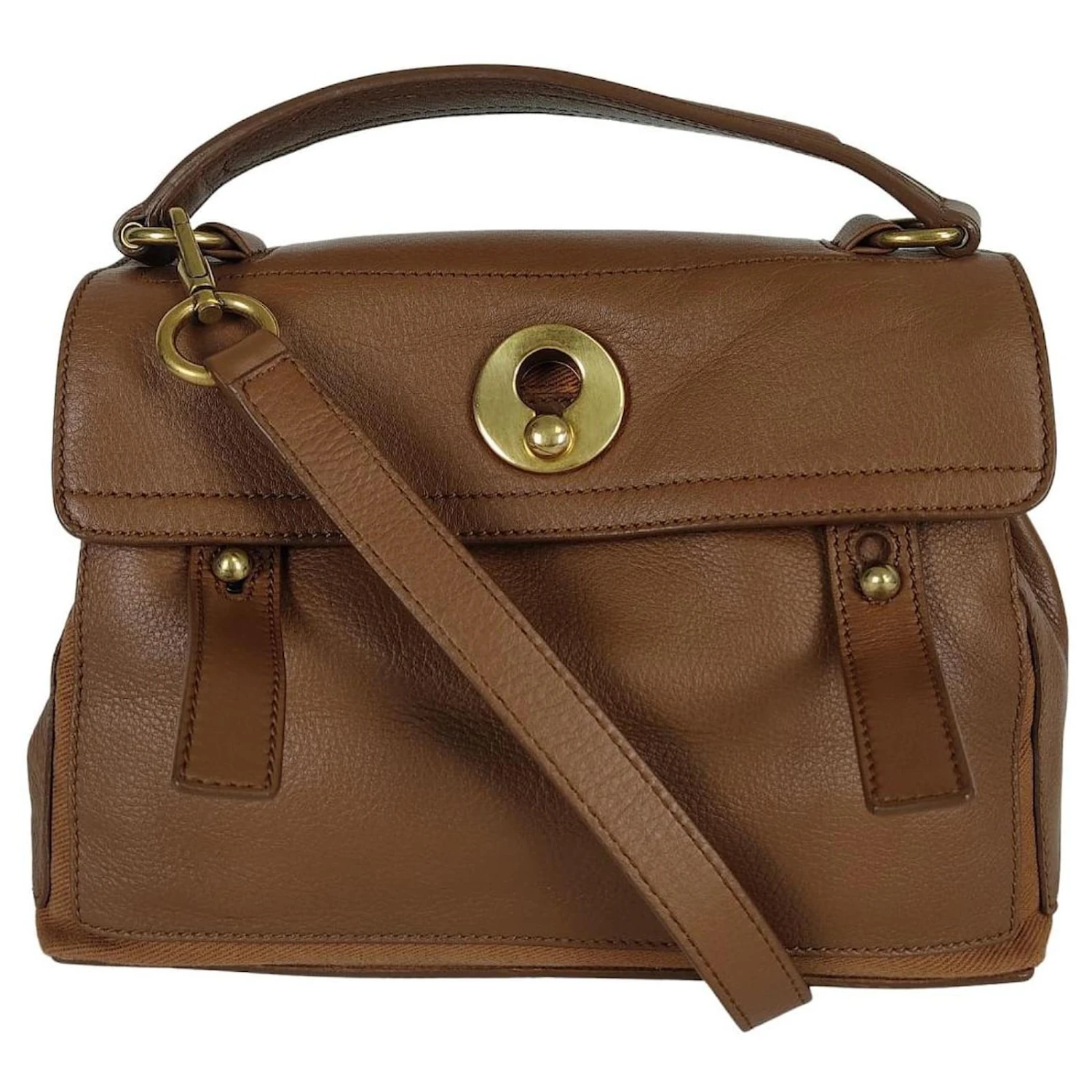 Sac Bandoulière Yves Saint Laurent Muse En Cuir Marron 3 Sac Bandoulière Yves Saint Laurent Muse En Cuir Marron