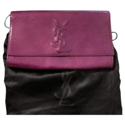 Sac En Cuir Verni Violet Belle De Jour Yves Saint Laurent Prune