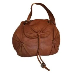 Sac Hobo En Cuir Yves Saint Laurent Cognac