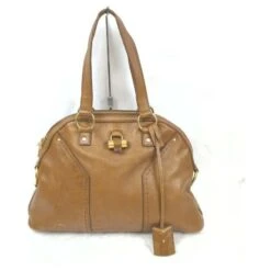 Yves Saint Laurent Sac Muse En Cuir Marron