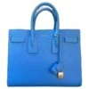 Sac Yves Saint Laurent Modèle " Sac De Jour" Cuir Bleu Ciel Bleu Clair -Yves Saint Laurent sac yves saint laurent modele sac de jour cuir bleu ciel