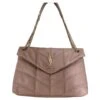 Yves Saint Laurent Loulou Puffer Médium Beige -Yves Saint Laurent sacs a main loulou puffer medium yves saint laurent cuir beige