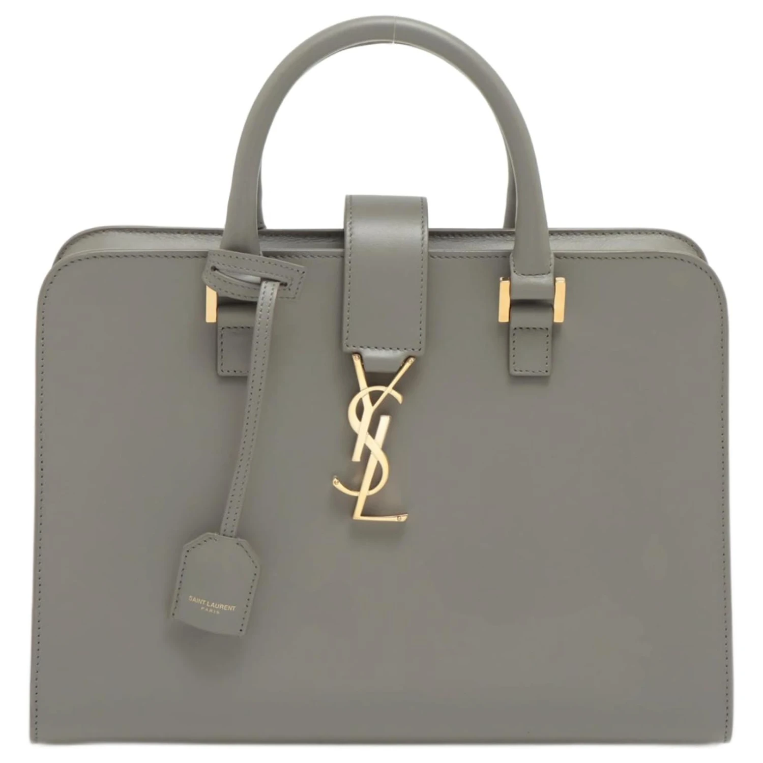 Yves Saint Laurent Paris Baby Cabas Cuir 2-way Gris Large 3 Yves Saint Laurent Paris Baby Cabas Cuir 2-way Gris Large