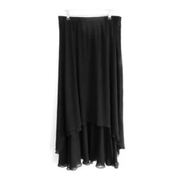Yves Saint Laurent SS94 Jupe Haute Basse En Soie Noir