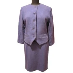 Yves Saint Laurent Tailleur Jupe Violet