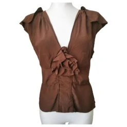 Yves Saint Laurent 17 Yves Saint Laurent Top Marron