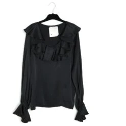 Yves Saint Laurent 11 Yves Saint Laurent BLACK SILK YSL FR38 PRISTINE Noir