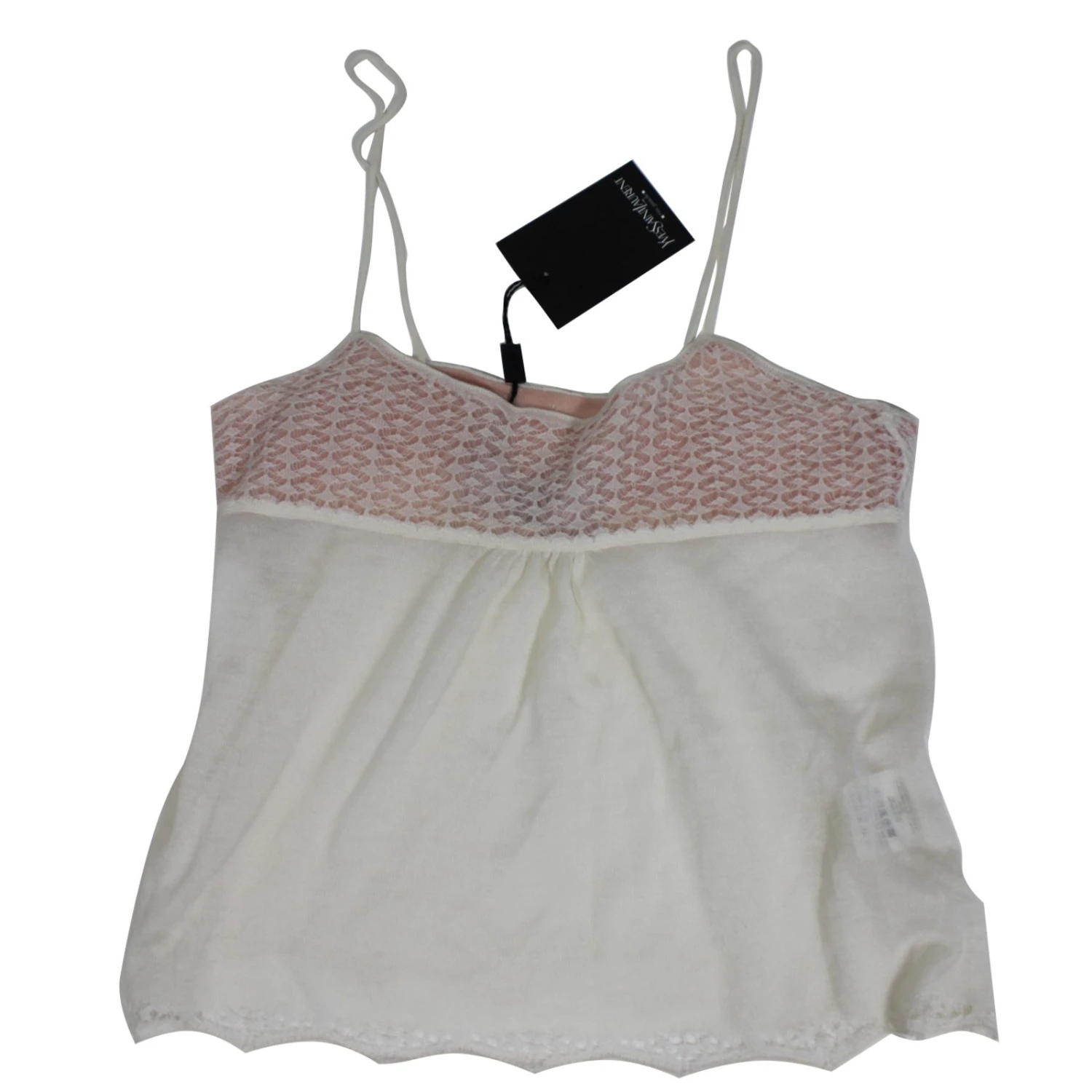 Yves Saint Laurent Haut Cachemire Et Soie Blanc 3 Yves Saint Laurent Haut Cachemire Et Soie Blanc