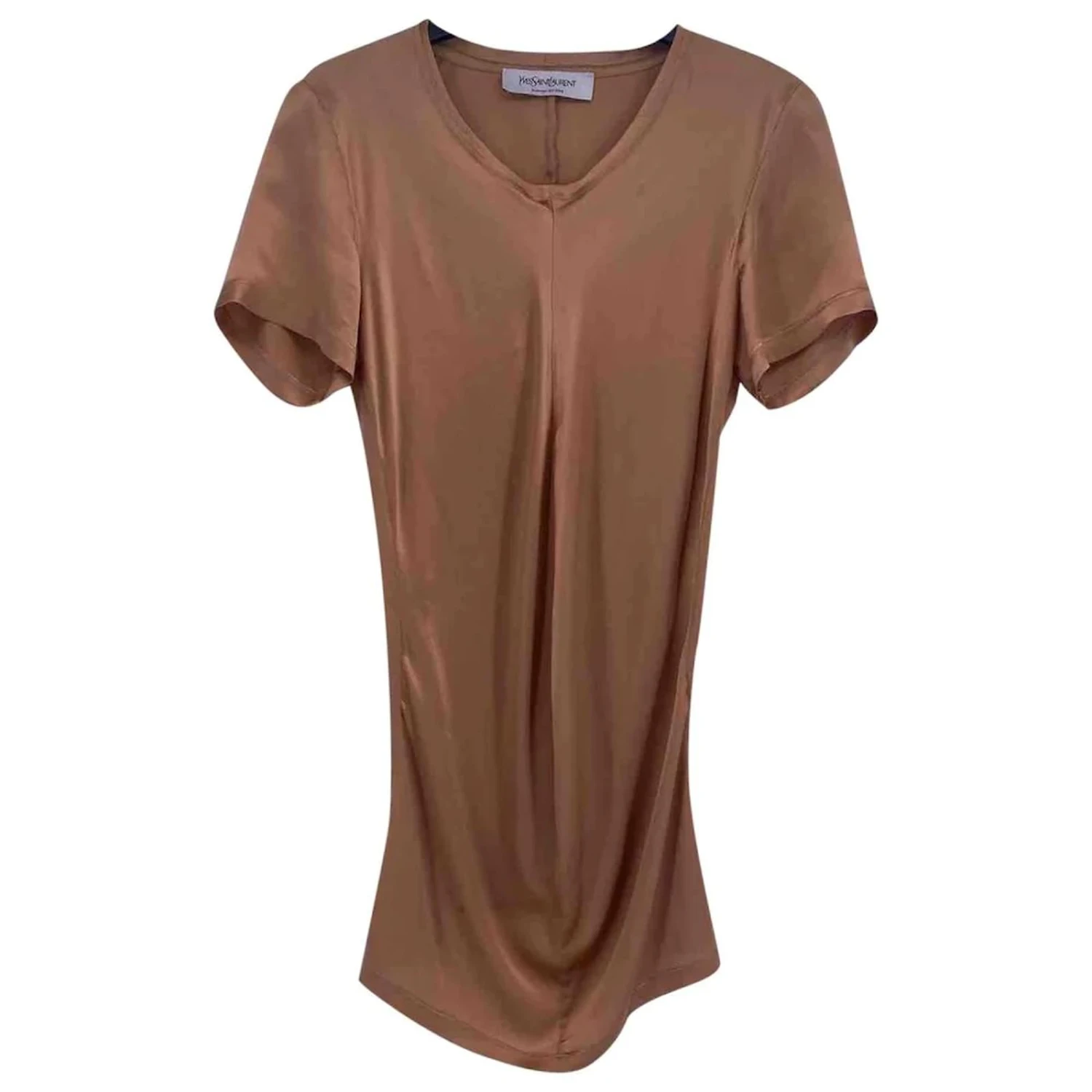 YVES SAINT LAURENT Hauts T.fr 36 Silk Marron 3 YVES SAINT LAURENT Hauts T.fr 36 Silk Marron