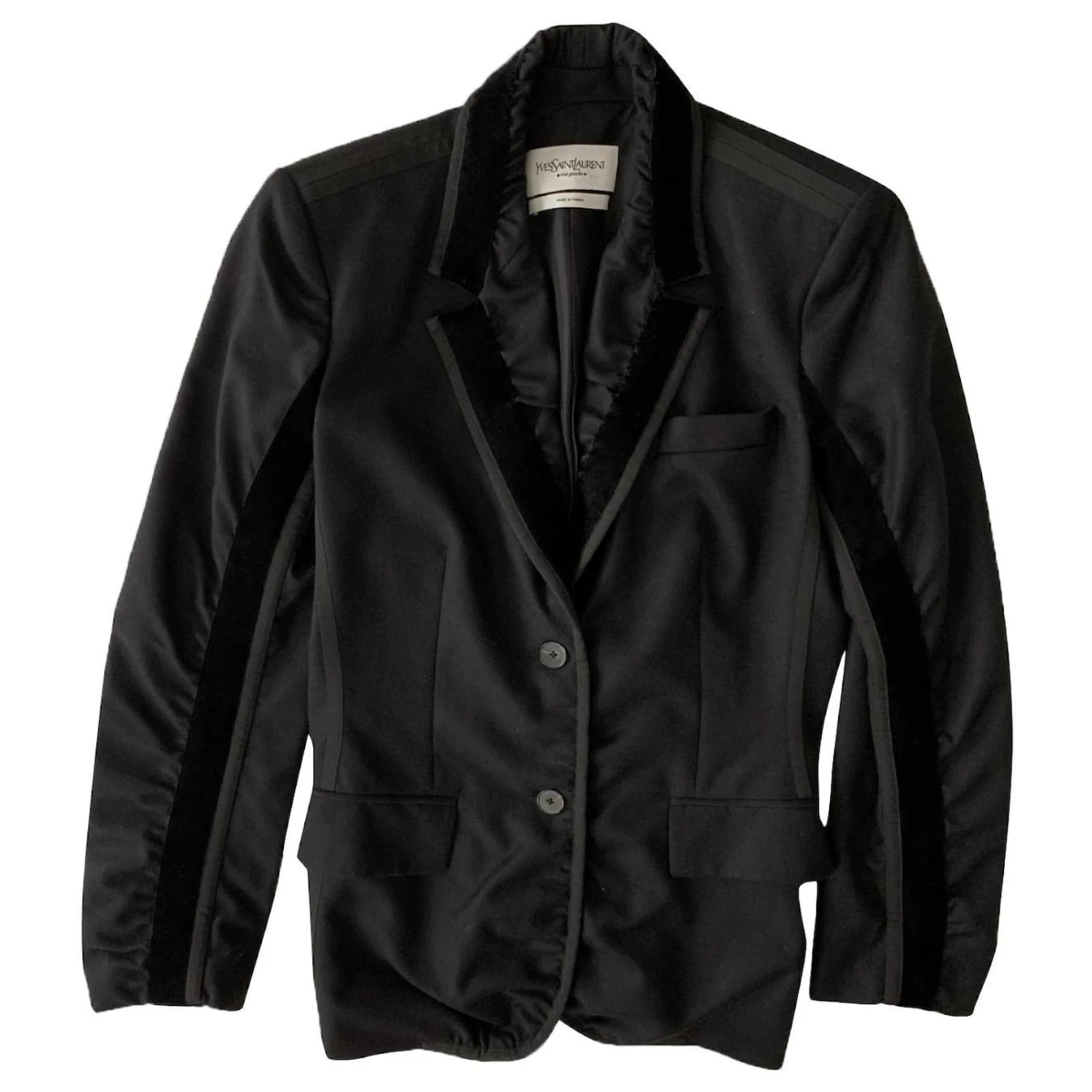 Yves Saint Laurent Veste Blazer Vintage YSL Noir 3 Yves Saint Laurent Veste Blazer Vintage YSL Noir