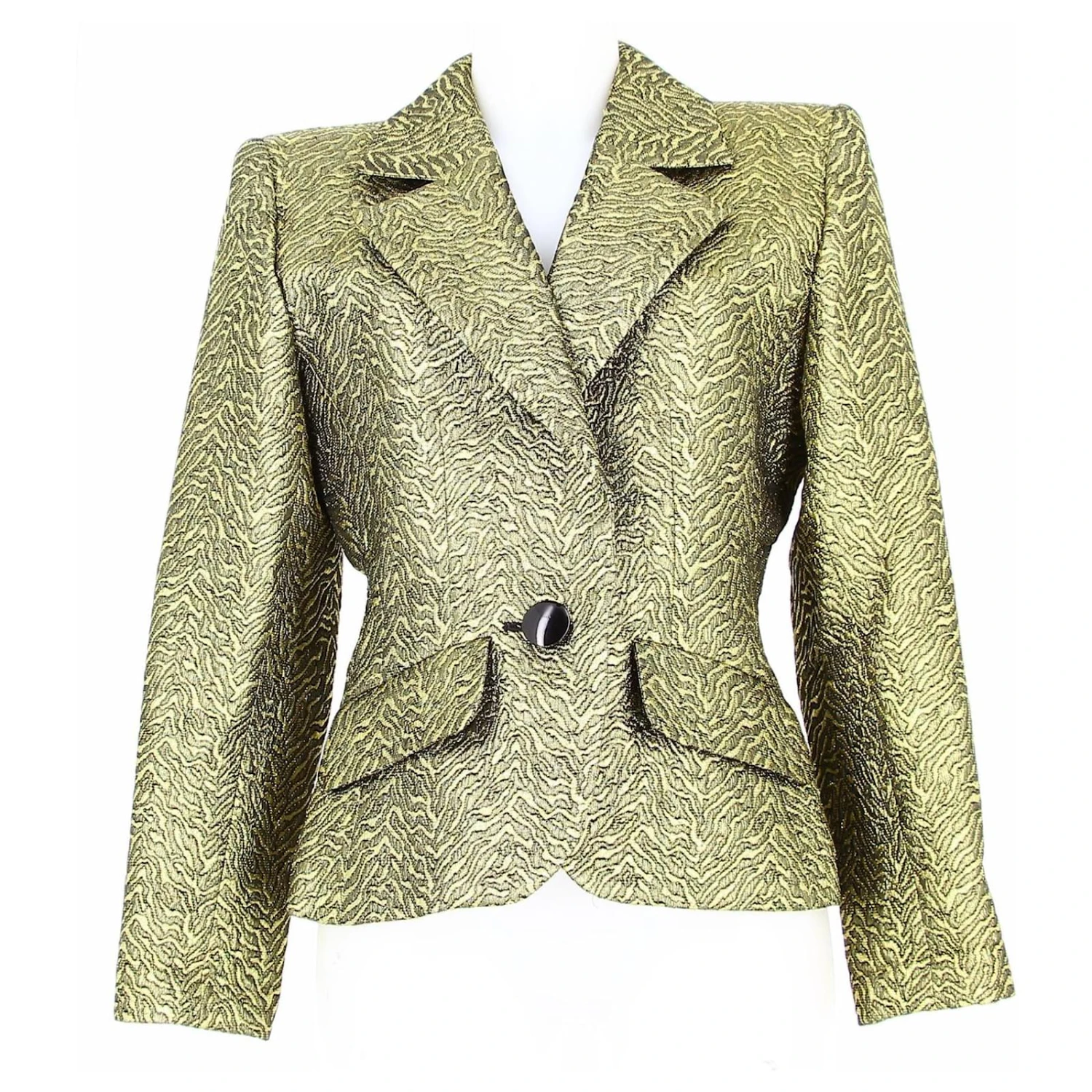 Veste De Costume Dorée Yves Saint Laurent. 3 Veste De Costume Dorée Yves Saint Laurent.